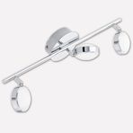 Eglo Salto 5.4 W Ledli Led Duy Yuvarlak 3 Adet Gümüş Sıvaüstü Spot