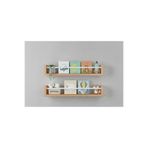 EGN WOODS 60x9 2'li Atlantik Çam Mdf Baby Room Organizer Çocuk Odası Montessori Eğitici Set Kitaplık Raf Shelf
