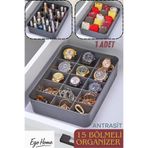 ego home 15 Bölmeli Düzenleyici, Saat, Takı, Toka, Çorap, İç Çamaşırı Organizeri 1 Adet