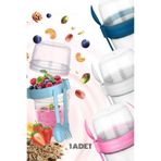 ego home Müsli Kabı Yoğurt Yulaf Diyet 650 ml Saklama Kabı Taşınabilir Kaşıklı Çatallı Ve Kapaklı 2 Bölmeli