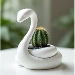 Egzotik Yılan Figürlü Dekoratif Saksı ve Vazo - Mistik Yılan Formunda Çiçeklik, Sanatsal Masaüstü Objesi, Modern Gotik Ev Dekoru, Estetik Sukulent ve Kaktüs Snake Flower Pot – Unique Vase & Decor