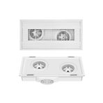 Egzoz Fanı Ultra İnce 9 cm Çift Motor Havalandırma Fanı Entegre Tavan 30 x 60 Egzoz Vantilatörü Mutfak Banyo Güçlü Sessiz Havalandırma Fanları
