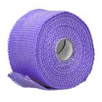 Egzoz Gazı -İş -Isülasyon Bandı Fiber Elyaf Fiber Araba Motosiklet Standı Için Alaşımlı Çelik Kravat 1800 ℉ Doğrudan Isı Otomobil Ve Motosiklet Egzoz Boruları Için Kazanç (menekşe)