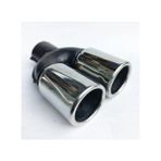 Egzozcum 60 Mm. Krom Düz Eşit (Dual) Çift Çıkışlı Paslanmaz Egzoz Eksoz Ucu