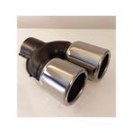 Egzozcum 60 Mm. Krom Düz Yuvarlak (Dual) Çift Yönlü Paslanmaz Sessiz Egzoz Eksoz Ucu