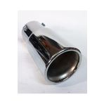 EGZOZCUM 60 mm SESSİZ Vidalı Egzoz Ucu - Yuvarlak SESSİZ Nikelaj Sök/Tak Universal