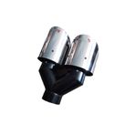 EGZOZCUM 90 Mm. Dışı Tam Krom Sol Çift Çıkış Akrapovic Egzoz Ucu Eksoz