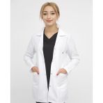 Ehil Önlük Doktor Hemşire Eczacı Lab Öğretmen Önlüğü Gömlek Yaka Kısa Beyaz Önlük Kısa Bayan Önlük - XS