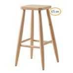 Ehm Ahşap Mobilya Dekorasyon Ahşap Kare Bar Tabure Sandalye 65 Cm
