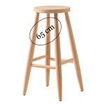 Ehm Ham Ahşap 65 Cm Yuvarlak Bar Tabure Sandalye