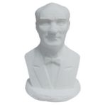 Ehobici Atatürk Büst Biblo Figür 8,5x5,5cm - - - Beyaz