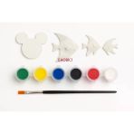 Ehobici Taş Boyama Seti Balıklar Ve Mickey Mouse 6 Renk Akrilik Boya 5Ml + Fırça