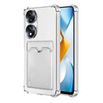 Ehr. Huawei Honor 70 Uyumlu Kamera Korumalı Kartlıklı Köşeleri Airbag Tasarımlı Darbe Önleyici Şeffaf Silikon Kılıf