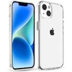 Ehr. iPhone 15 Plus Uyumlu Kamera Çıkıntılı Sert Sararmaz Kristal Mika Şeffaf Kılıf (Şeffaf, iPhone 15 Plus)