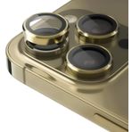 Ehr. iPhone 15 Pro Max Kamera Lens Koruyucu Alüminyum Çerçeveli Tek Lens Temperli Cam, Ultra İnce Çizilmeye Dayanıklı Metal Lens Koruma, iPhone 15 Pro Max Kılıf Uyumlu Kamera Koruyucu-Gold