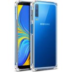 Ehr. Samsung Galaxy A7 2018 Uyumlu Darbe Önleyici Sararmaya Dayanıklı Airbag Korumalı Ultra Slim TPU Şeffaf Silikon Kılıf (Şeffaf, Samsung Galaxy A7 2018)