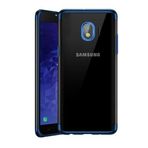 Ehr. Samsung Galaxy J4 ile Uyumlu Darbeye Karşı Dayanıklı Lazer Kesim Silikon TPU Kılıf (Mavi, Samsung Galaxy J4)