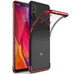 Ehr. Xiaomi Mi 8 SE ile Uyumlu Darbeye Karşı Dayanıklı Lazer Kesim Silikon TPU Kılıf (Kırmızı, Xiaomi Mi 8 SE)