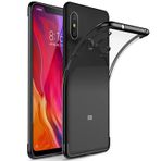 Ehr. Xiaomi Mi 8 SE ile Uyumlu Darbeye Karşı Dayanıklı Lazer Kesim Silikon TPU Kılıf (Siyah, Xiaomi Mi 8 SE)