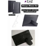EHZ Teknoloji Galaxy Tab S10+(SM-X820) 12.4inç Uyumlu Standli Tablet Kilif + Bluetooth Klavye Mouse + Kalem Set - Siyah