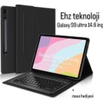 EHZ Teknoloji Samsung Galaxy Tab S9 Ultra Keyboard Case 14.6”, Detachable Wireless Keyboard|smart Folio Cover With Pencil Holder|auto Sleep/wake For Tab S9 Ultra 2023(X910/X916/X918)/S8 Ultra 2022 (X900/X906) Black - Siyah