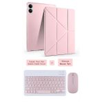 EHZ Teknoloji Xiaomi Poco Pad Uyumlu Kapak Kilif + Bluetooth Klavye Mouse Set - Rose