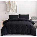EIFIN Pamuklu Nevresim Takımı Çift Kişilik Çarşaflı Pamuk Ranforce Siyah - 200 x 220 cm