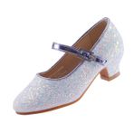 Eight KM EKM7015 Mary Jane Sparkle Glitter Cinderella Açık Mavi Kız Yüksek Topuklu Ayakkabı