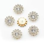 EILJSF 100 adet 8/12mm güneş çiçek dikmek Rhinestones kristaller üzerinde dikmek Metal pençe ayarları elbise elbise ayakkabı çanta dekorasyon