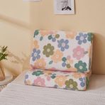 EILJSF 2 adet 27 x 44/30 x 50/40 x 60 cm turuncu çiçek baskılı kadife köpük yastık, yumuşak lateks yastık kılıfı, hafızalı köpük, ev için nevresim takımı