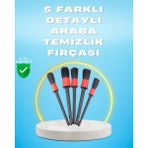 Eilo Luxe 5'li Araba Temizlik Fırçaları-Farklı Boyutlu Fırçalarla Derinlemesine Temizlik - AA002C-67WBO