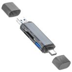 Eilo Luxe Ally ADS-307 3 In 1 USB + Micro USB + Type-C Otg Kart OKUYUCU-(5775) - AA002C-67C2H8 - Füme