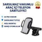 Eıma He-20 Ultra Güçlü Vakumlu 360° Döner Başlıklı Sarsılmaz Araç Telefon Tutucu