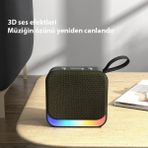 Eima Rgb Işıklı Taşınabilir Bluetooth Hoparlör – Mini Kablosuz Speaker - Çok Renkli