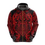 EINDUS StilA Viking Raven Fermuarlı Kapüşonlu Sweatshirt