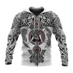 EINDUS StilD Viking Raven Fermuarlı Kapüşonlu Sweatshirt