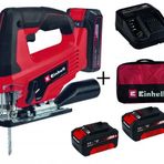 Einhell 2x4 Ah Starter Kit + Bez Çanta + TC-JS 18'li Akülü Dekupaj Testere