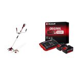 Einhell AGILLO 36/255 BL - Solo, Akülü Çalı Tırpanı + Einhell 18V 2 x 4,0 Ah PXC Twincharger Kit, Akü & Şarj Cihazı
