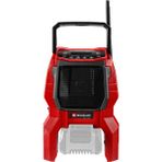 Einhell Akülü Radyo TC-RA 18 Li BT - Solo Power X-Change (Li-Ion, 18 V, 10 W hoparlör, Bluetooth, otomatik kanal arama, aydınlatmalı LCD ekran, akü ve şarj cihazı dahil değildir) - 3408017 - Kırmızı - Siyah