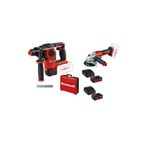 Einhell Herocco Kömürsüz Pnömatik Kırıcı Delici + Axxıo Kömürsüz Taşlama 2x4 Ah Akü 2x Dolum Cihazı