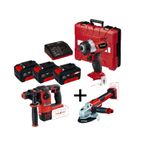 Einhell Kit11 18V Li-ion Akülü Sds Delici + Matkap + Taşlama Seti