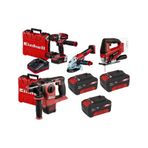 Einhell KİT8 Li-ion Akülü Kırıcı Delici + Taşlama + Dekupaj + Darbeli Matkap Seti