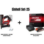 Einhell Set-25(Einhell Te-Cn 18/32 Li - Solo Akülü Zımba/Çivi Tabancası+Einhell 18V 2,5 Ah Pxc Starter Kit, Akü & Şarj Cihazı)