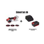 Einhell Set-36 (einhell Tp-co 18/76-c Li Bl - Solo Professional Akülü Kesme Taşlama Makinesi+einhell 18v 4,0 Ah Pxc Starter Kit, Akü ve Şarj Cihazı)