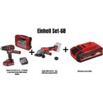 Einhell Set-68(Einhell Drabeli Akülü Matkap+Akülü Avuç Taşlama+3Ah Batarya Ve Şarj Cihazı)
