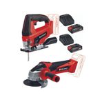 Einhell TC-JS 18 li Dekupaj TC-AG 18/115 Avuç Taşlama 2x2.5ah Akülü Set