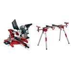 Einhell TC-SM 2534/1 Dual, Pistonlu Gönye Testere (Sağ-Sol Yatarlı) + Einhell MSS 1610, Gönye Kesme Standı