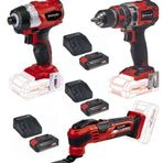 Einhell TE-CI 18 BL Akülü Vidalama Makinesi + TE-CD 18/50 LI-I BL Matkap + Varrito Raspalama 3x2.5 Ah Set