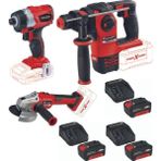 Einhell TE-CI 18 BL Axxio 18/115 Avuç Taşlama Herocco 18v Kırıcı Delici 3x4.0 Ah Akülü Kömürsüz Set