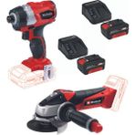 Einhell Te-Cı 18 Bl Kömürsüz Torklu Vidalama Te-Ag 18/115 Avuç Taşlama 2X4.0AH Akülü Set